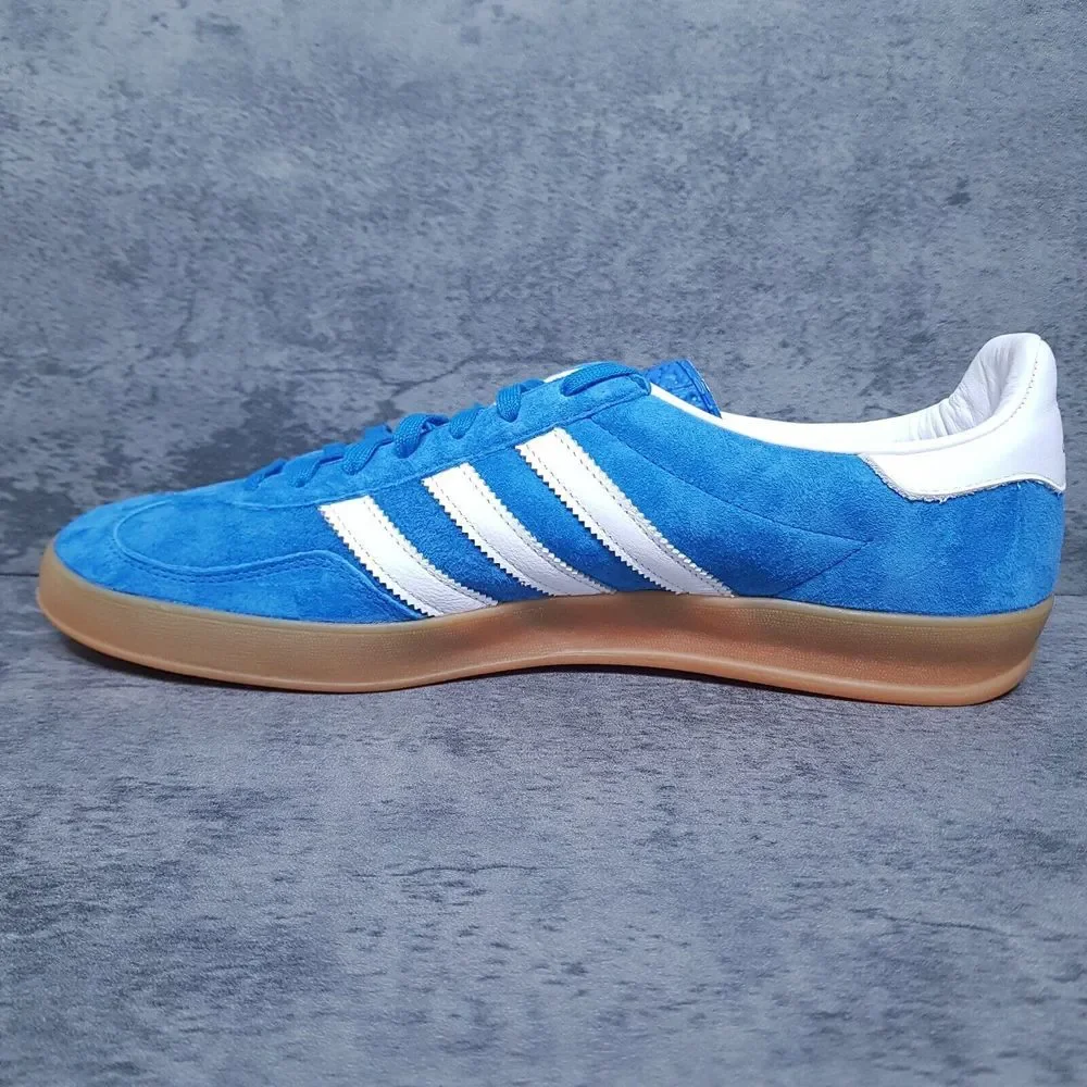ADIDAS Gazelle Indoor Originals Casual Shoes Mens 12 Blue Bird Gum H06260‎ Nby